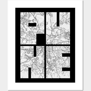 Pune, Maharashtra, India City Map Typography - Light Posters and Art